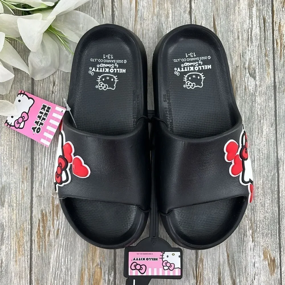 Little Girls Hello Kitty License Slides Sandals Shoes Size 1-13